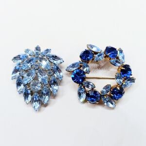 Vrg Brooch Lot Blue Regency